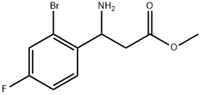 METHYL 3-AMINO-3-(2-BROMO-4-FLUOROPHENYL)PROPANOATE Struktur