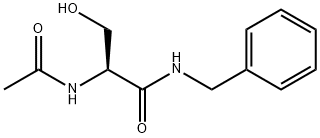 (2S)-N-benzyl-2-acetamido-3-hydroxypropanamide Struktur