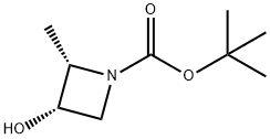 tert-butyl (2S,3S)-3-hydroxy-2-methylazetidine-1-carboxylate Struktur