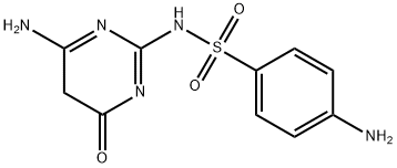 4-amino-N-(4-amino-6-oxo-5H-pyrimidin-2-yl)benzenesulfonamide Struktur