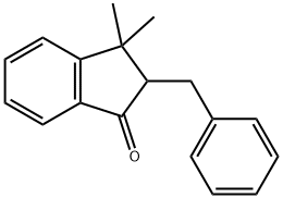 1H-Inden-1-one, 2,3-dihydro-3,3-dimethyl-2-(phenylmethyl)- Struktur