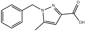 5-methyl-1-(phenylmethyl)-1H-Pyrazole-3-carboxylic acid Struktur