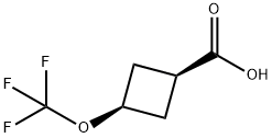 Cyclobutanecarboxylic acid, 3-(trifluoromethoxy)-,cis- Struktur