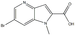 6-bromo-1-methyl-1H-pyrrolo[3,2-b]pyridine-2-carboxylic acid Struktur