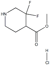 methyl 3,3-difluoropiperidine-4-carboxylate hydrochloride Struktur