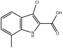 3-chloro-7-methyl-1H-indole-2-carboxylic acid Struktur