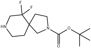 tert-butyl 6,6-difluoro-2,8-diazaspiro[4.5]decane-2-carboxylate Struktur