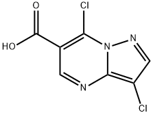 3,7-dichloropyrazolo[1,5-a]pyrimidine-6-carboxylic acid Struktur