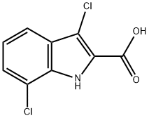 3,7-dichloro-1H-indole-2-carboxylic acid Struktur