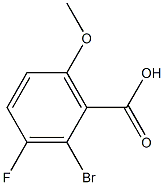 2-bromo-3-fluoro-6-methoxybenzoic acid Struktur