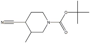 tert-butyl 4-cyano-3-methylpiperidine-1-carboxylate Struktur