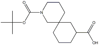 2-(tert-butoxycarbonyl)-2-azaspiro[5.5]undecane-8-carboxylic acid Struktur