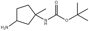 tert-butyl (3-amino-1-methylcyclopentyl)carbamate Struktur