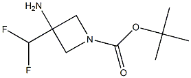 tert-butyl 3-amino-3-(difluoromethyl)azetidine-1-carboxylate Struktur