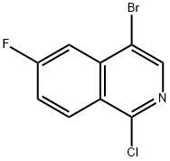 4-bromo-1-chloro-6-fluoroisoquinoline Struktur