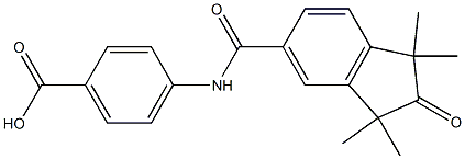 4-[[(2,3-Dihydro-1,1,3,3-tetramethyl-2-oxo-1H-inden-5-yl)carbonyl]amino]benzoicacid Struktur