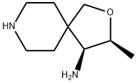 2-Oxa-8-azaspiro[4.5]decan-4-amine, 3-methyl-, (3S,4S)- Struktur