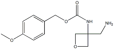 4-methoxybenzyl (3-(aminomethyl)oxetan-3-yl)carbamate Struktur