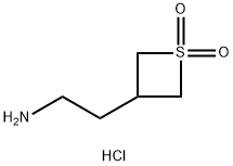 3-(2-aminoethyl)thietane 1,1-dioxide hydrochloride Struktur