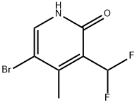 5-Bromo-3-(difluoromethyl)-2-hydroxy-4-methylpyridine Struktur