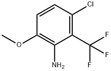 3-Chloro-6-methoxy-2-trifluoromethyl-phenylamine Struktur