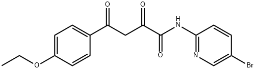 N-(5-bromo-pyridin-2-yl)-4-(4-
ethoxy-phenyl)-2,4-dioxo-butyramide Struktur