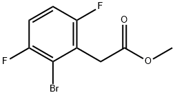 Methyl 2-bromo-3,6-difluorophenylacetate Struktur