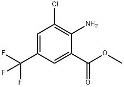 2-Amino-3-chloro-5-trifluoromethyl-benzoic acid methyl ester Struktur