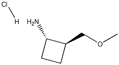 (1S,2S)-2-(methoxymethyl)cyclobutan-1-amine hydrochloride Struktur