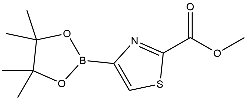 Methyl thiazole-2-carboxylate-4-boronic acid pinacol ester Struktur