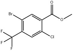 5-Bromo-2-chloro-4-trifluoromethyl-benzoic acid methyl ester Struktur