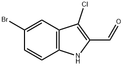 5-bromo-3-chloro-1H-indole-2-carbaldehyde Struktur