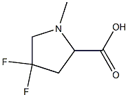 4,4-difluoro-1-methylpyrrolidine-2-carboxylic acid Struktur