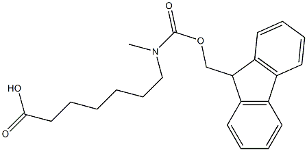 7-({[(9H-fluoren-9-yl)methoxy]carbonyl}(methyl)amino)heptanoic acid Struktur