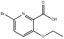 6-Bromo-3-ethoxypyridine-2-carboxylic acid Struktur