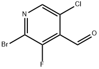 2-bromo-5-chloro-3-fluoropyridine-4-carbaldehyde Struktur