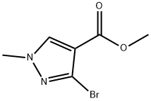 3-Bromo-1-methyl-1H-pyrazole-4-carboxylic acid methyl ester Struktur