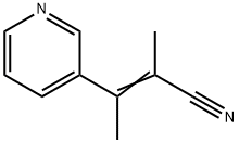 2-methyl-3-(pyridin-3-yl)but-2-enenitrile Struktur