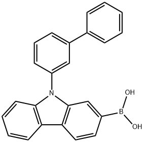 (9-[1,1'-Biphenyl]-3-yl-9H-carbazol-2-yl)-boronic acid Struktur