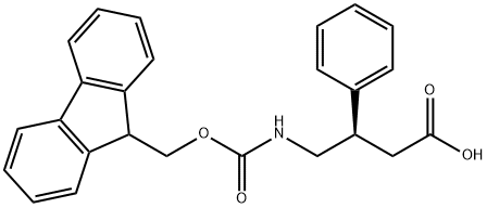 (3R)-4-({[(9H-fluoren-9-yl)methoxy]carbonyl}amino)-3-phenylbutanoic acid Struktur