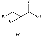 2-amino-3-hydroxy-2-methylpropanoic acid hydrochloride Struktur