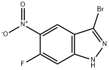 3-Bromo-6-fluoro-5-nitro-1H-indazole Struktur