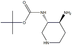 tert-butyl N-[trans-4-amino-3-piperidyl]carbamate Struktur