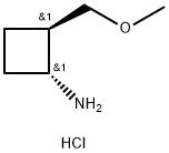 Cyclobutanamine, 2-(methoxymethyl)-, hydrochloride (1:1), (1R,2R)- Struktur