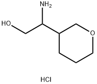 2-amino-2-(oxan-3-yl)ethan-1-ol hydrochloride Struktur