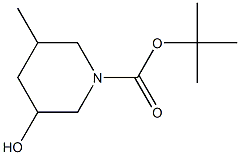 1-Boc-3-hydroxy-5-methylpiperidine Struktur