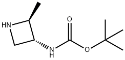 tert-butyl N-[(2S,3R)-2-methylazetidin-3-yl]carbamate Struktur