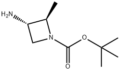 tert-butyl (2R,3S)-3-amino-2-methylazetidine-1-carboxylate Struktur