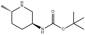 tert-butyl N-[(3S,6S)-6-methylpiperidin-3-yl]carbamate Struktur