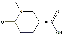 (R)-1-methyl-6-oxopiperidine-3-carboxylic acid Struktur